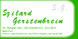 szilard gerstenbrein business card